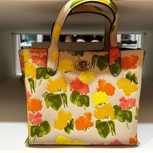 Coach NWOT floral print purse